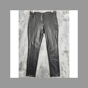 NWT Esmara by Heidi Klum Faux Leather High Rise Skinny Pants Size 12 Black